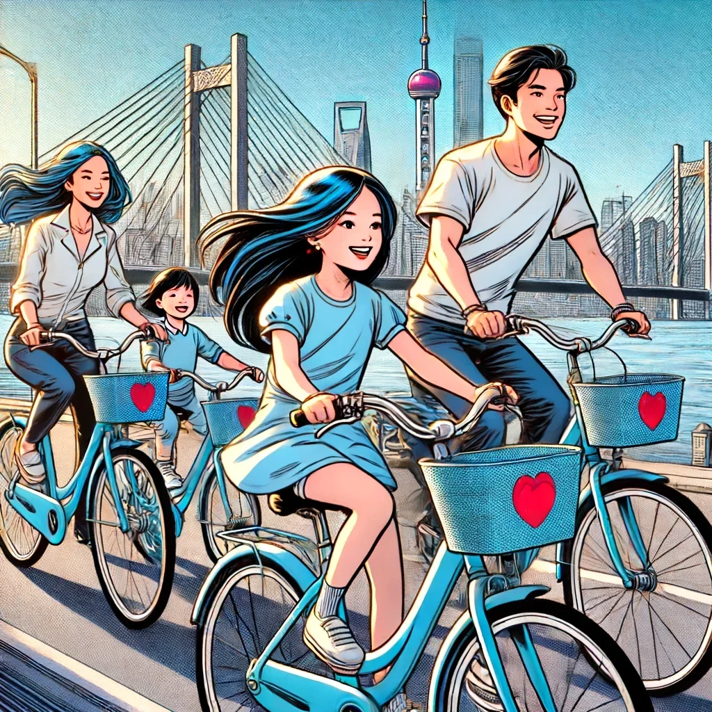 Bike-sharing Apps in China Hello Bike (Blue)